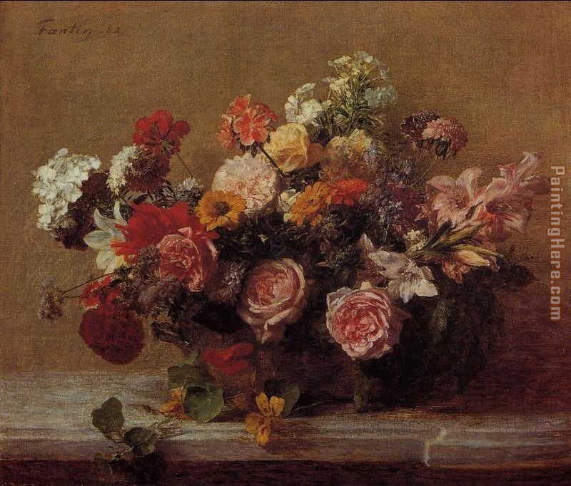 Flowers VI painting - Henri Fantin-Latour Flowers VI art painting